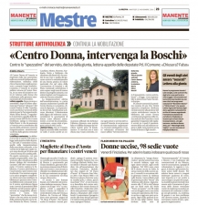 "Centro Donna, intervenga la Boschi" (La Nuova Venezia)