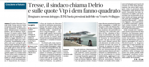 Tresse, il sindaco chiama Delrio e sulle quote Vtp i dem fanno quadrato (il Corriere Veneto)